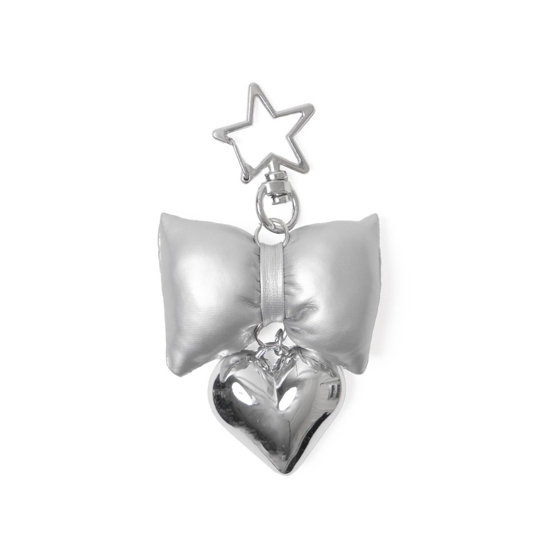 Wigo Women's Cushion, Ribbon, Heart, Keychain, Accessory, Strap, Cute, Present,