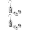 QWORK Lab Slotted Mass Set, 2 Set of Chromium-Plated Metal