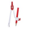 PATIKIL Compass for Geometry, Metal Compass with Pencil Geometry Math Drafting Drawing Measuring Tools for Classroom Office Supplies, Red White