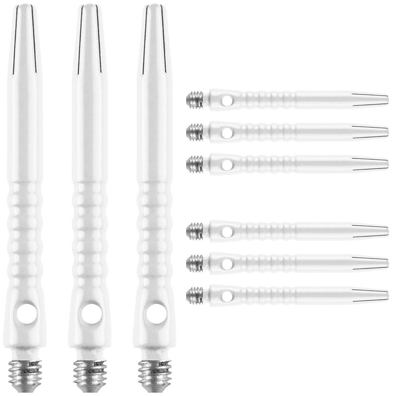 RED DRAGON Hip-Grip Aluminium Medium White Dart Stems (Shafts) -