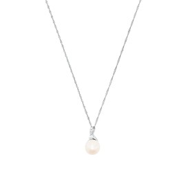 Amor Necklace with Pendant 925 Sterling Silver Women's Necklace Silver Comes in Jewellery Gift Box, Sterling Silver, Synthetic zirconia.