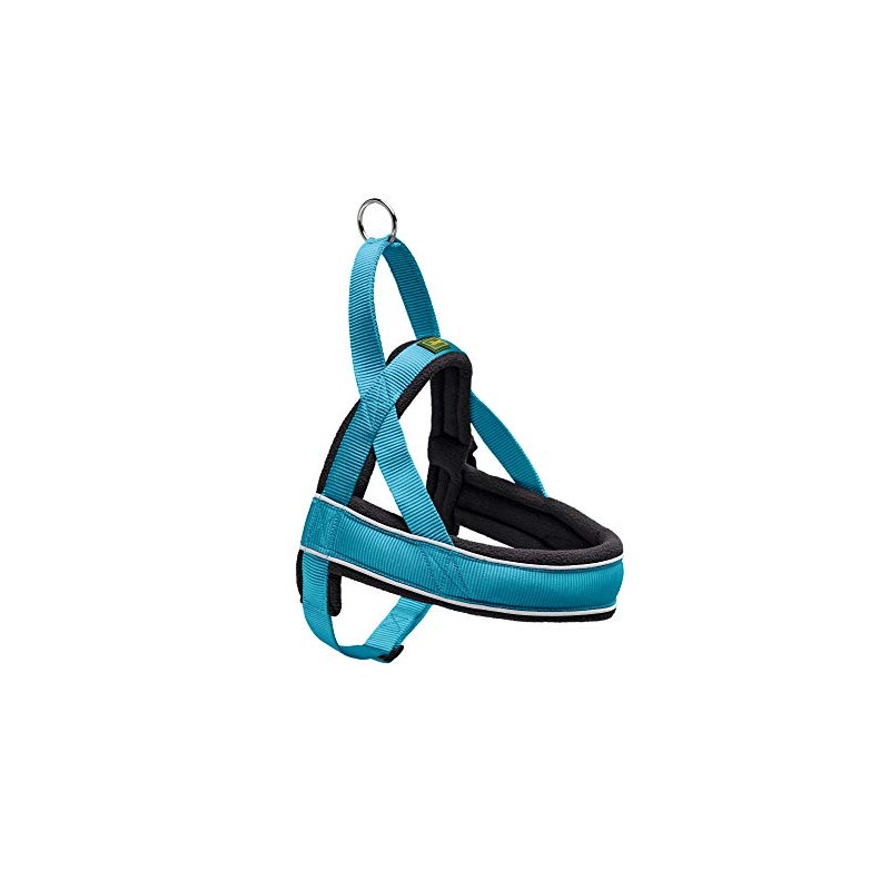 Hunter Racing Norwegian harness for dogs, nylon, reflective, coat-friendly, Blue,