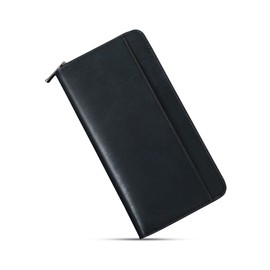 Kawaoto Men's Long Wallet, Genuine Leather, Pueblo Leather, Made in Japan, Large Capacity, Coin Purse with Divider, 15 Card Slots, YKK Zipper, Business, Lucky, Made by Top-Class Leather Artisans