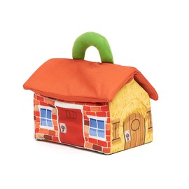 Cuddle Barn - Three Little Pigs Storytime Playset | Children's Fairy Tale Story Stuffed Animal Portable House Plush Playset, 4 Characters, 7 Inches