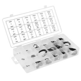 C-Clip, Circlip Snap Ring, 150 pcs, Set of 150 Pieces, C Ring, Assortment, Pliers, Retaining Rings, 18 Types, C-Rings, General Purpose, DIY Work, Fixing Work, Replacement, Repair and Repair, Metal