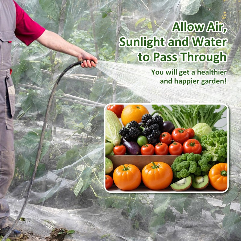 Ultra Fine Garden Netting, 4'x10' Plant Netting Pest Barrier for