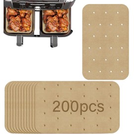 200pcs Non Stick Baking Paper, Sheets for Cooking Airflow Perforated Bakeware Easy Clean Cooking Paper Ideal for Everyday Baking and Many Cooking Kitchen Essential