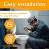 White Plastic Toilet Seat Hinge Replacement with Bolts, Screws, and