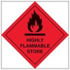 V Safety Hazard diamond – Highly flammable store-300x300mm-Magnetic Safety Sign
