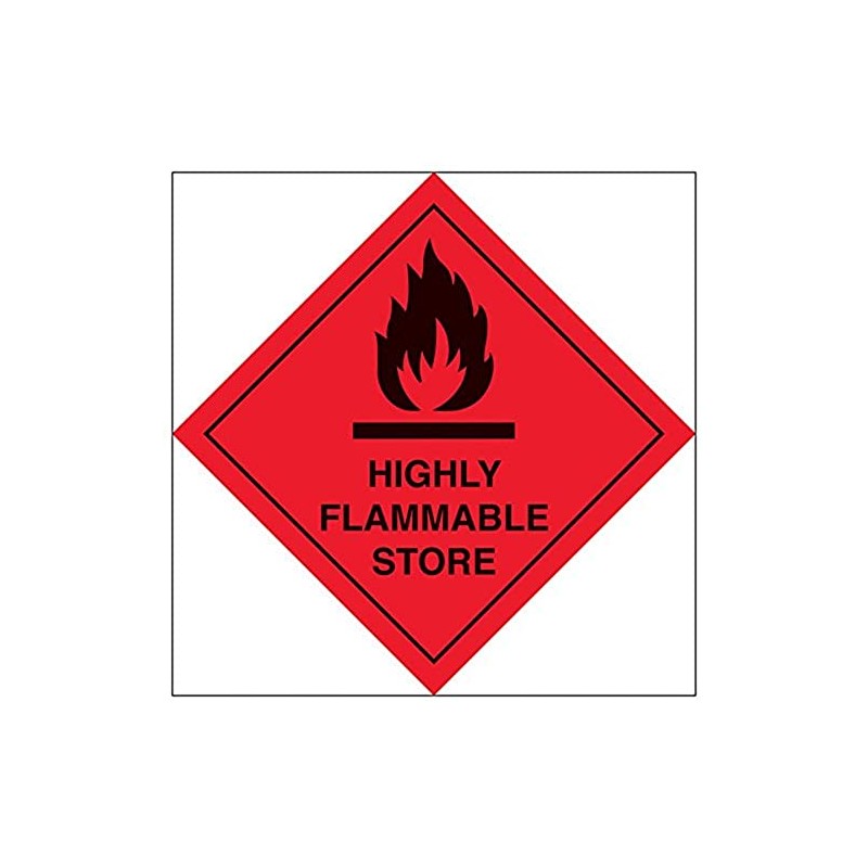 V Safety Hazard diamond – Highly flammable store-300x300mm-Magnetic Safety Sign