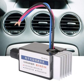 DC 12V/24V Universal Motor Speed Controller,10A Car Truck Fan Heater Control Switch,Electronic Stepless Speed Motor Regulator Governor