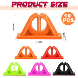 AceOrbit 10 Pcs Wall-mounted Fishing Rod Holder No Drilling Rod Organizers Silicone Colorful Pole Clip Fishing Accessories Fit Lure Rods Spinning Rods for Garage Boat Home Office