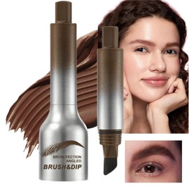 Liftique Brow Brush,Instant Brow Brush,Brow Fection Angled Brush & Dip,Angled Instant Brow Brush,Liquid Eyebrow Pen for Women,Eyebrow Pomade Dark Brown,Brown Eyebrow Gel,Eyebrow Cream For Women#03