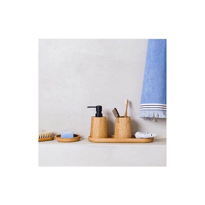 möve Oak Wood Soap Dish Diameter 11.5 x 2 cm