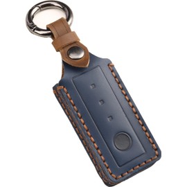 Smart+ Entrance Door Smart Key Case, Genuine Leather Key Case, Smart Control Key, Genuine Leather Cover, blue