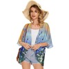 Womens Casual Tops Bathing Suit Cover Up Summer Kimono Cardigan