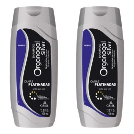 2 Shampoo Grisi Organogal Silver Canas Platinadas 400ml