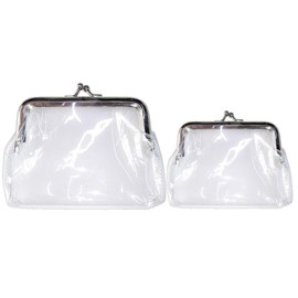 [Seller Quest] Clear Purse Pouch, Large and Small, Set of 2 ~ Fashionable Storage for Visible Contents ~ Clear Pouch, Coin Purse, Mini Pouch, Transparent Pouch, Women's, Cute, Makeup, Makeup,