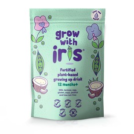 Grow with Iris Fortified Plant-Based Growing Up Drink – Dairy-Free, Allergen-Free, Source of Fibre & Protein for Toddlers 12 Months+, Resealable Single Pouch - 540g