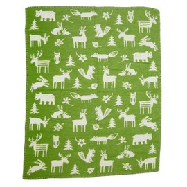 Clippan KP-60 Blanket Throw Cotton, Blush Organic Cotton, Forest, Northern Europe, 27.6 x 35.4 inches (70 x 90 cm)