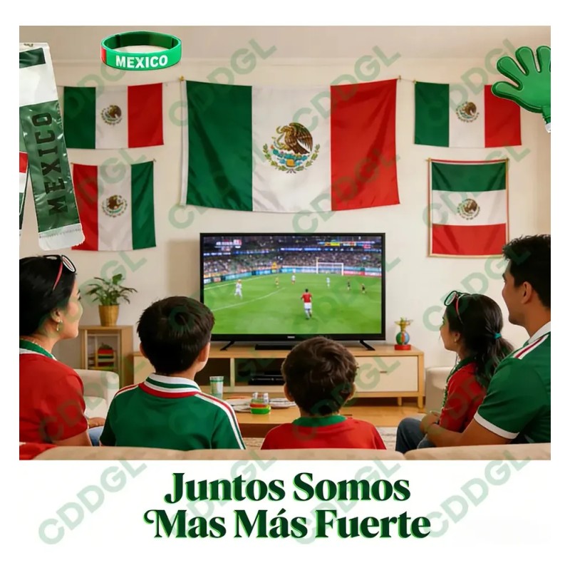 Kit Fiesta Mundial México 2026: Bandera, Bufanda, Gafas, Pintura y
