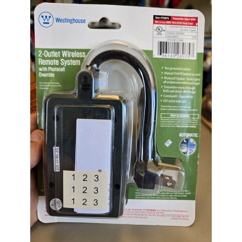 Westinghouse NIP 2 Outlet Outdoor Wireless Remote Control Channel B