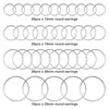 70pcs Earrings Beading Hoop Earring Finding Silver Round Earring Circle