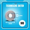 PROTECH Large Washers DIN 9021 M8 | Pack of 100