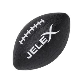 JELEX Touchdown American Football Made of Rubber, with Classic Stitching and Excellent Bounce and Flight Properties, Optimal Handiness with Good Grip. Weight: 400 g (Black)