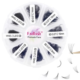 Russian Prefabricated 8D 0.07 C Curl 9-16 mm Mixed Eyelash Extensions Promade Russian Fan Eyelashes Prefabricated Eyelash Extension for Beauty