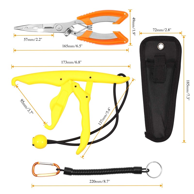 SPEEDWOX Fishing Pliers Kit Fish Hook Pliers Hook Remover Split