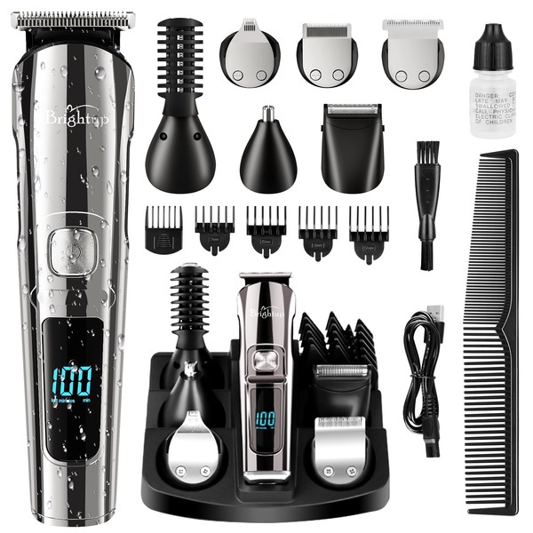 Brightup Beard Trimmer for Men - Electric Razor & Shaver,