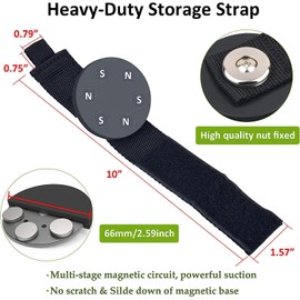 ULIBERMAG Strong Magnetic Hooks, Heavy Magnetic Tool Manager, Extension Cables, Hoses, Cables, Ropes, Tools, Pickup, RV and Workshop (Pack of 2)