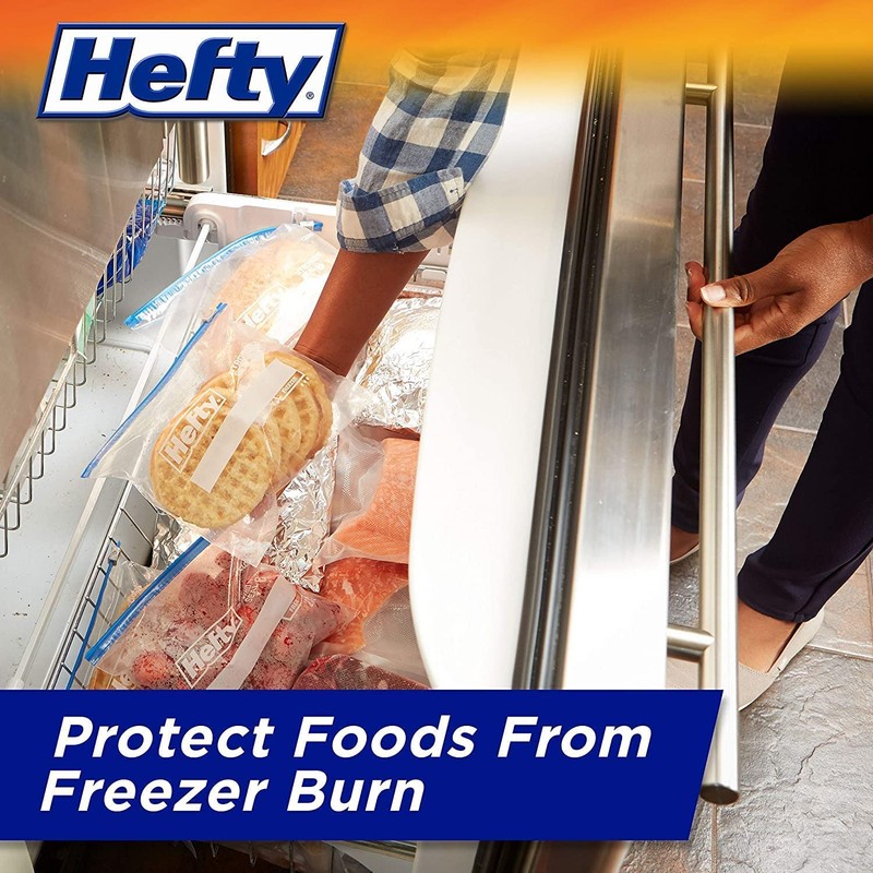 Hefty Freezer Slider Bags, Quart, 15 CT (Pack - 4)