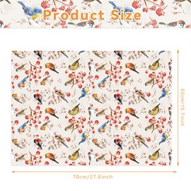 JOINFANXIN 100 Sheets Watercolor Flower and Bird Wrapping Paper, Flower Candy Gift Wrap Tissue Paper for Birthday Wedding or Party Decoration
