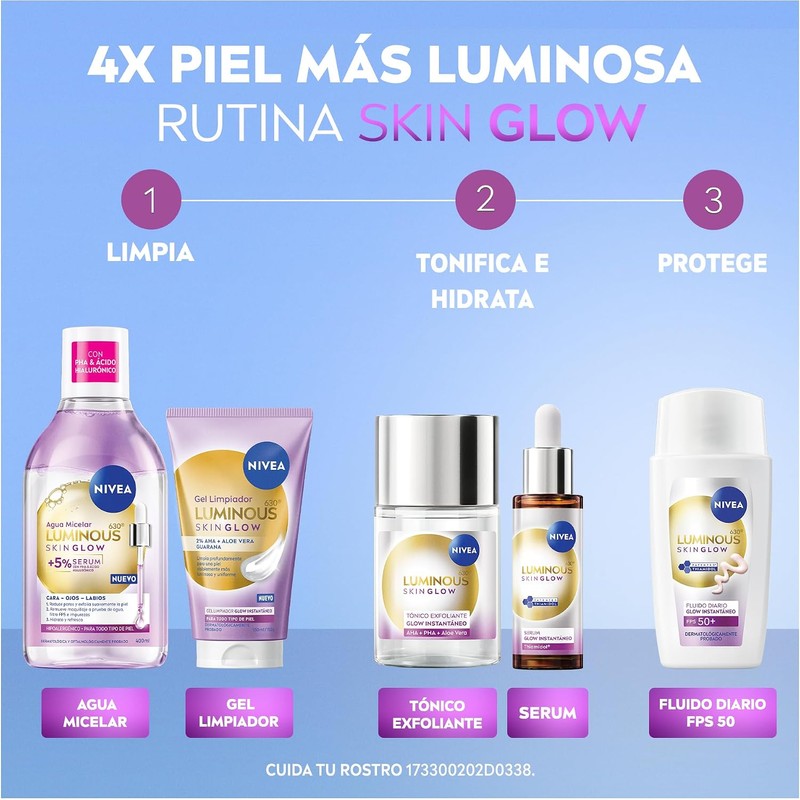 NIVEA Gel Limpiador Luminous 630 Skin Glow 150ml