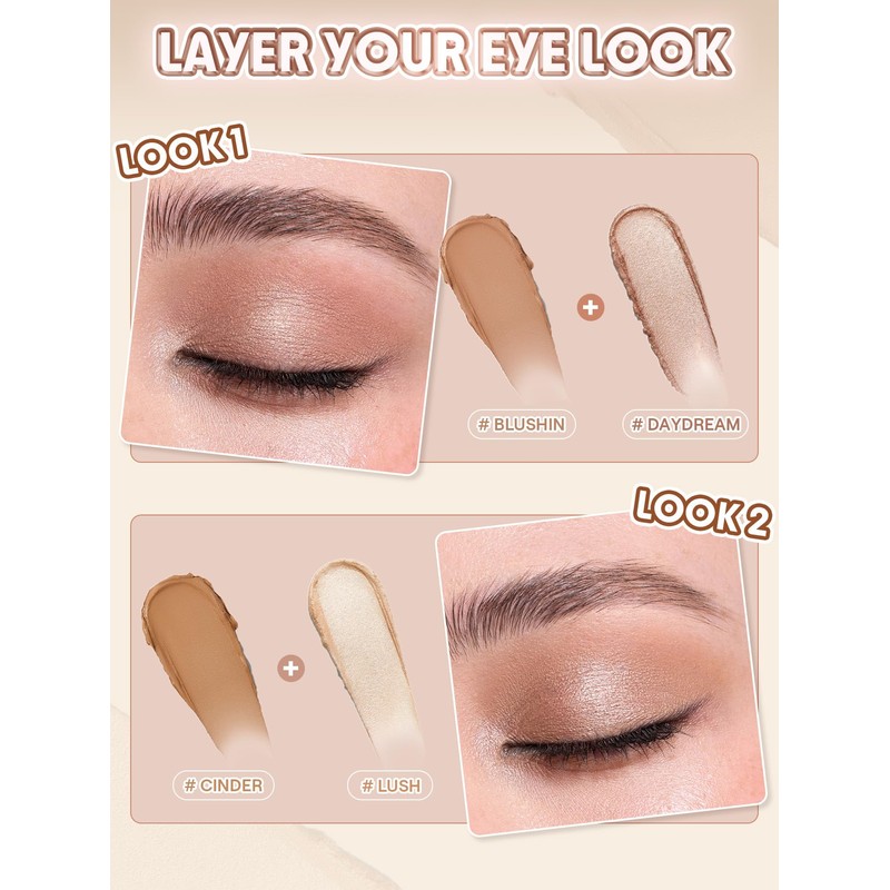 SHEGLAM Creamsicle Eyeshadow Stick Lightweight, Buildable Formula Easily Blendable and