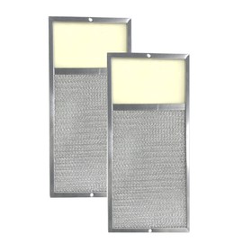Air Filter Factory 6-7/8 x 17-1/8 x 3/8 Inches Range Hood Aluminum Lens Grease Filters 2-Pack
