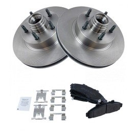 TRQ Front Brake Pad & Rotor Kit Brake Pads Brake Rotor Semi-Metallic Compatible with 1995-2001 Ford Explorer 1998-2002 Ranger 1999 Mazda B2500 1998-2000 B3000 B4000 1997-2001 Mercury Mountaineer