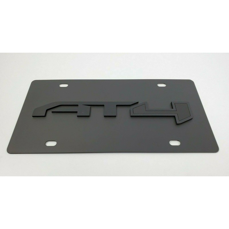Blacked Out AT4 Emblem Tactical Metal Vanity License Plate with/