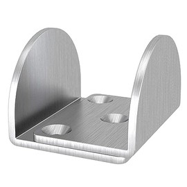 JUBEST Guía de piso para puerta corredera de granero, en forma de U, de acero inoxidable para puerta de grosor 1-7/16" - 1-13/16"