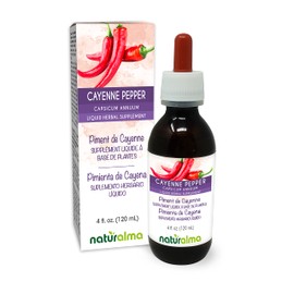 Naturalma Cayenne Pepper (Capsicum annuum) Fruit Alcohol-Free Tincture - 4 fl oz Liquid Extract in Drops - Herbal Supplement - Vegan