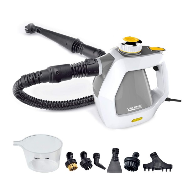 Valemo VH-ST10 Handheld Steam Cleaner and Multipurpose Steamer for Kitchens, Bathrooms and Cars, White