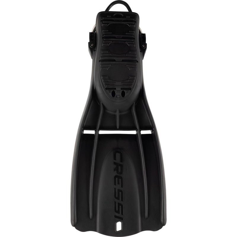 Cressi Origin LD Adjustable Open Heel Fins, Black, S/M