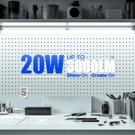 Barrina 6500K 2FT LED Shop Light, 3000LM, 20W, T8 Shop Lights for Garage, Workbench, Cabinet, Workshop, Room, LED Tube Light, Linkable Ceiling Lights Fixture with Built-in ON/Off Switch, ETL, 4 Packs