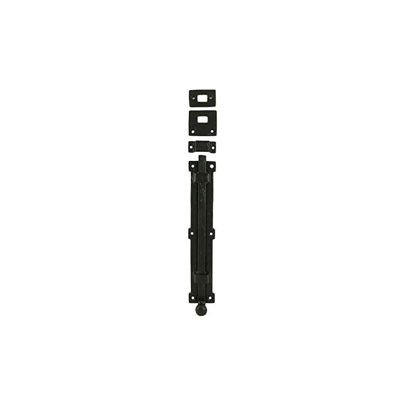 Set of 2 Iron 8 inch Surface Slide Bolt Black