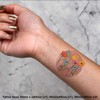 4 x 'Selection Of Wildflowers' Temporary Tattoos - Water Resistant,