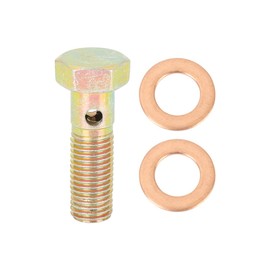 X AUTOHAUX Metric Thread 30 mm M8 x 1.0 mm Hollow Screws Brake Fitting Adapter