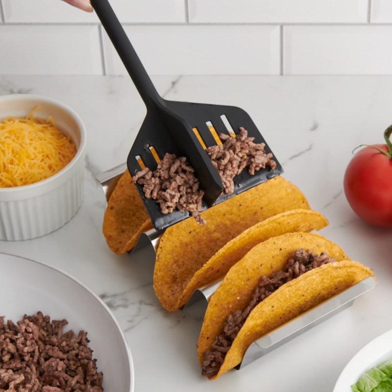 HIC Kitchen Ground Meat Chopper and Turner, High-Heat Nylon