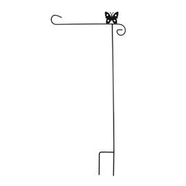Briarwood Lane Wrought Iron Butterfly Garden Flag Stand 40" H